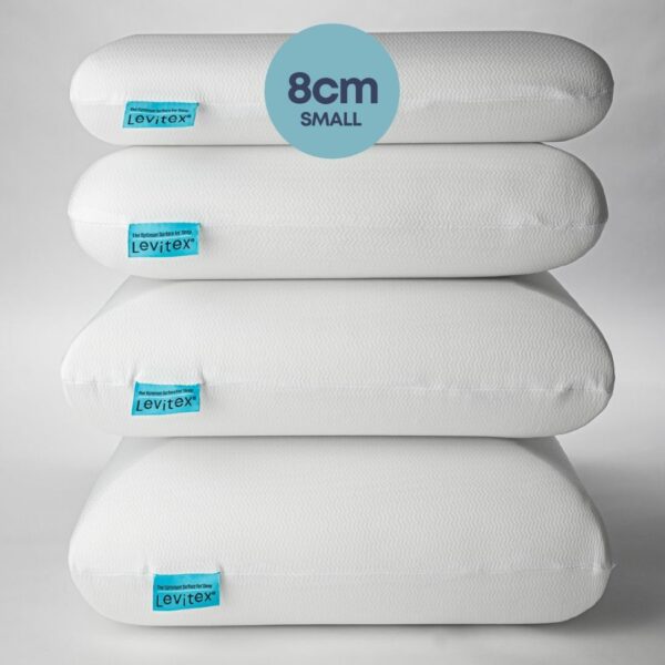 stacked pillows with 8cm marked