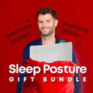 sleep posture expert holding a pillow