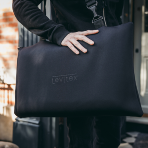 black travel pillow carry bag